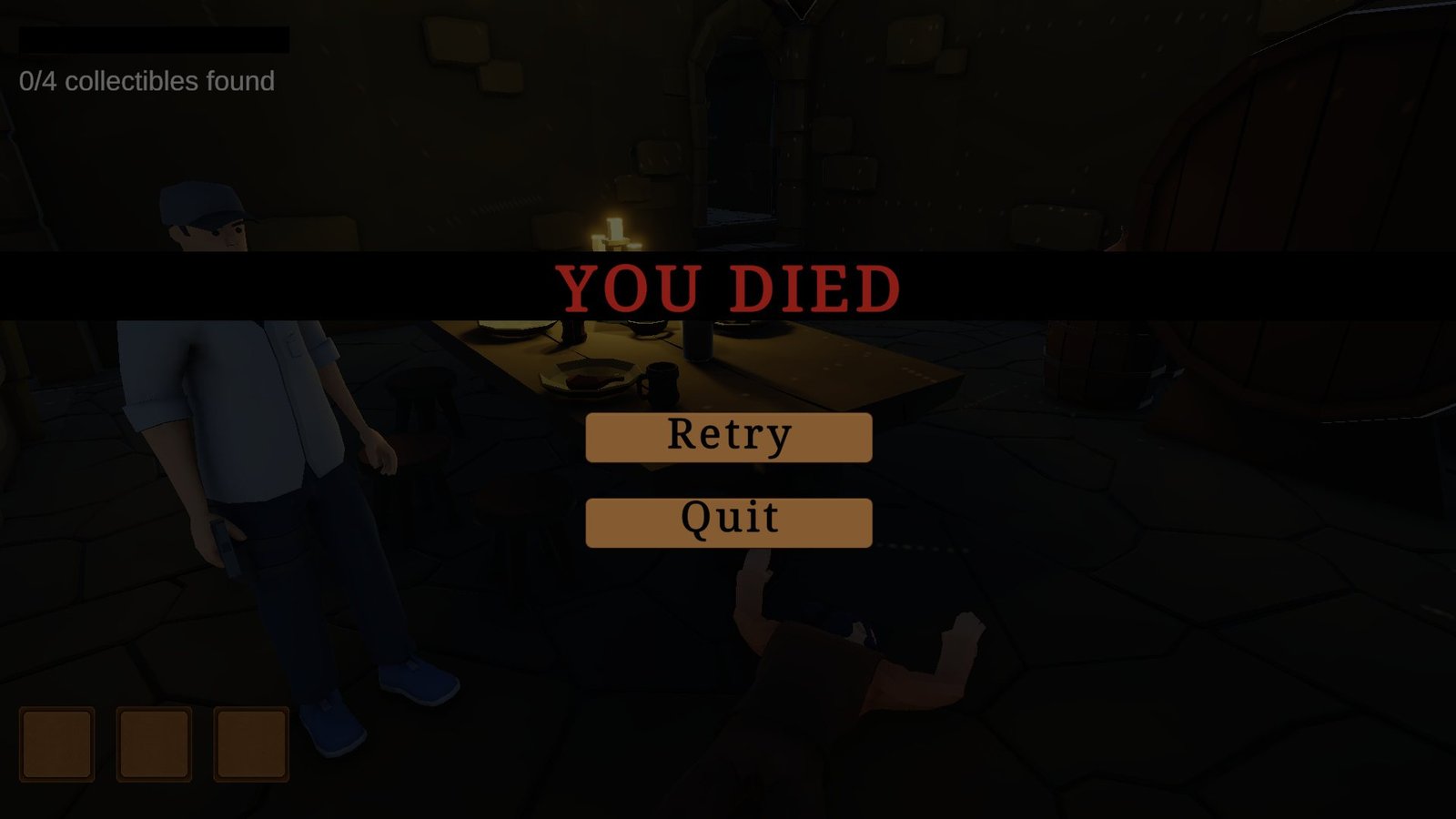 The Forbidden Papyrus: death screen